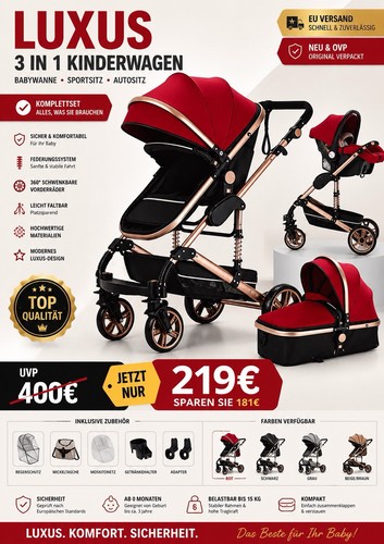 Luxus kinderwagen - 3, in